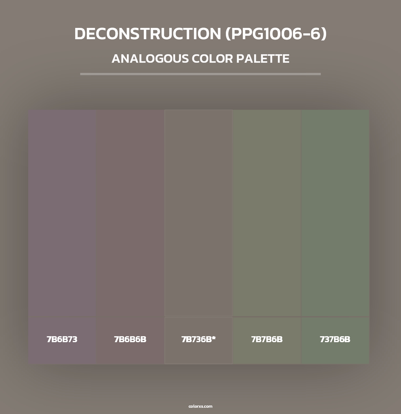 Deconstruction (PPG1006-6) - Analogous Color Palette