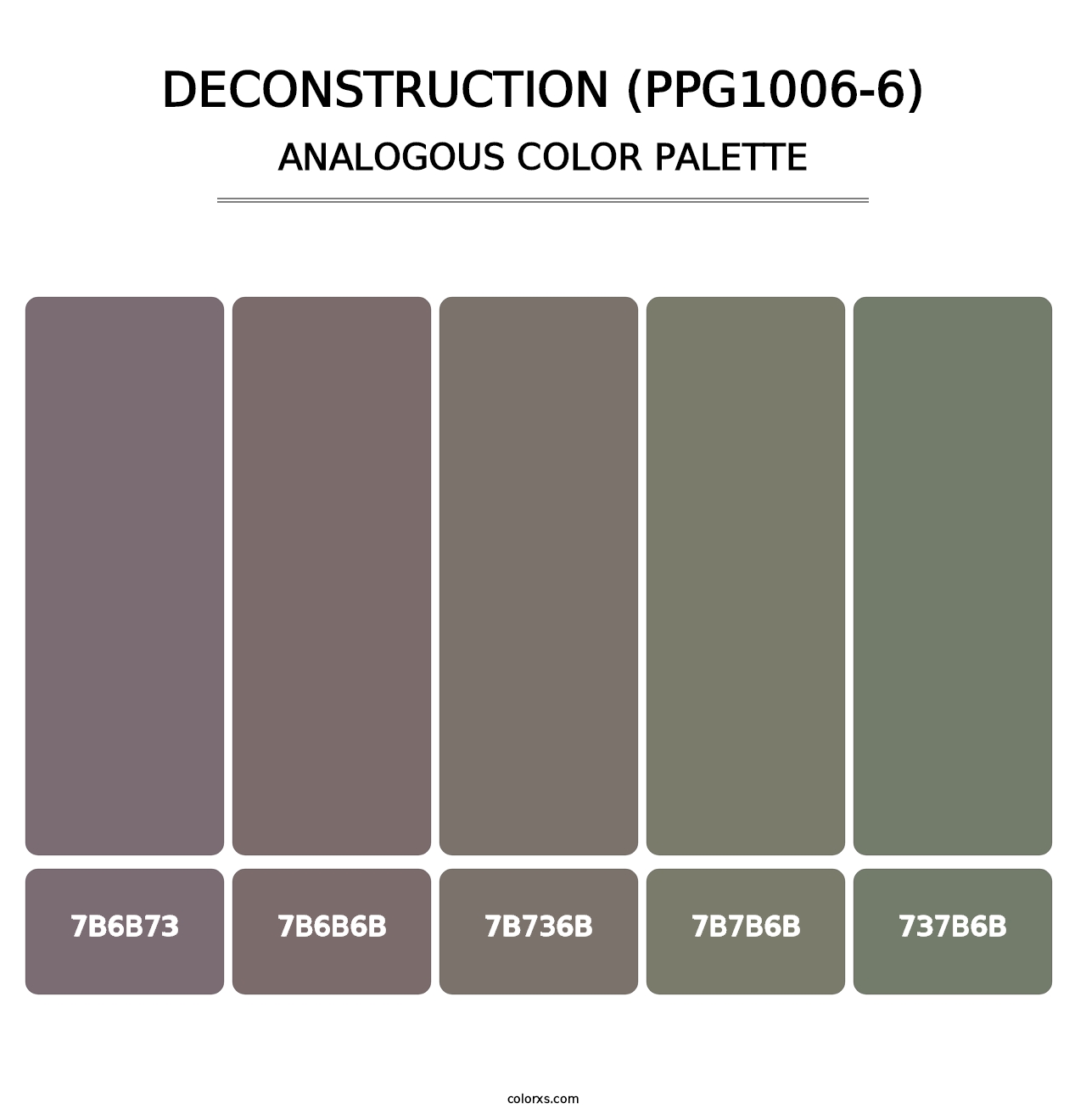 Deconstruction (PPG1006-6) - Analogous Color Palette
