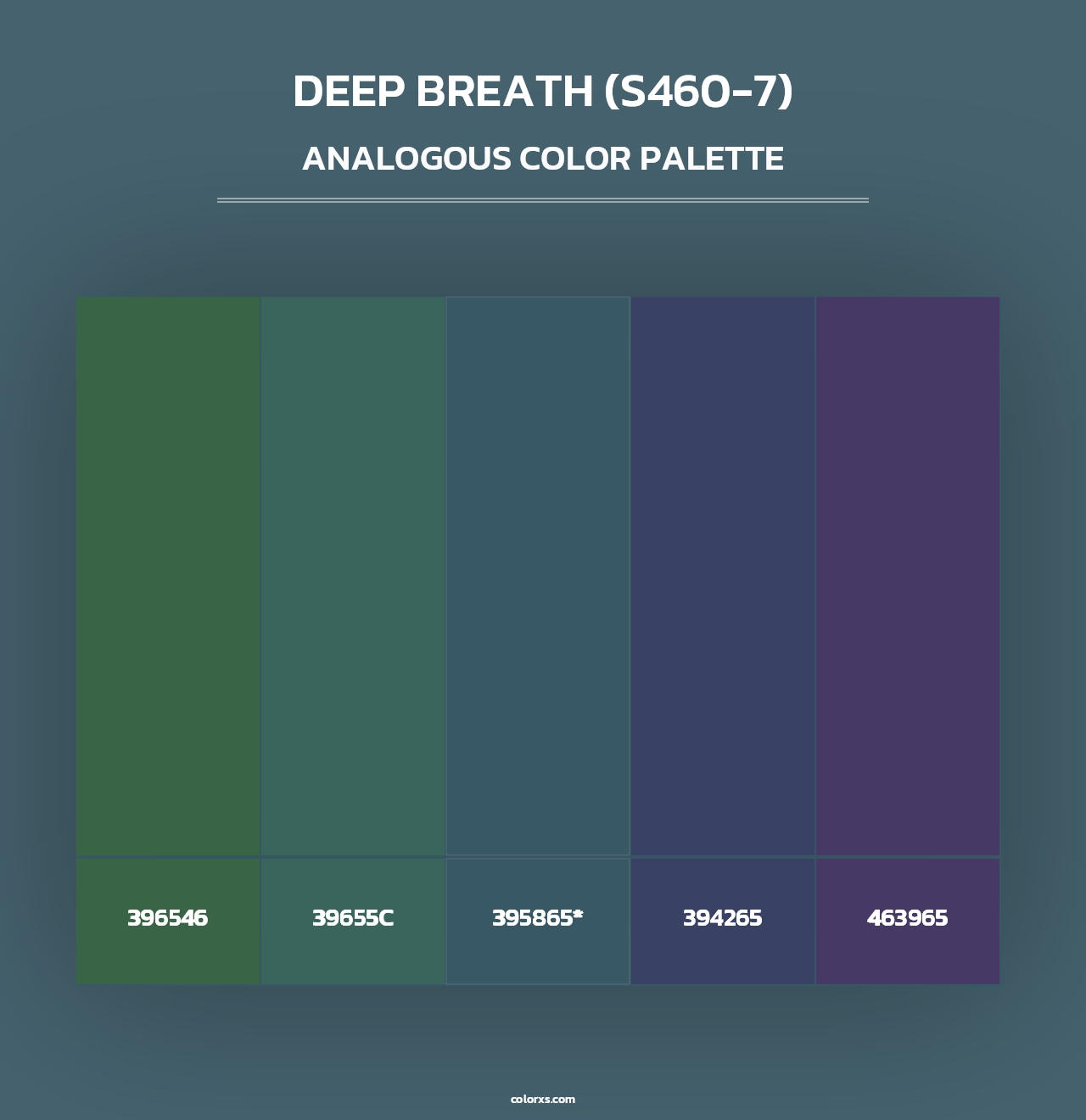 Deep Breath (S460-7) - Analogous Color Palette