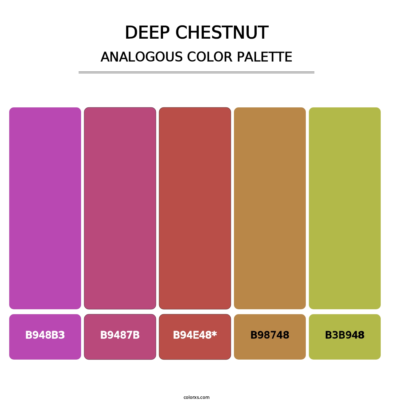 Deep Chestnut - Analogous Color Palette