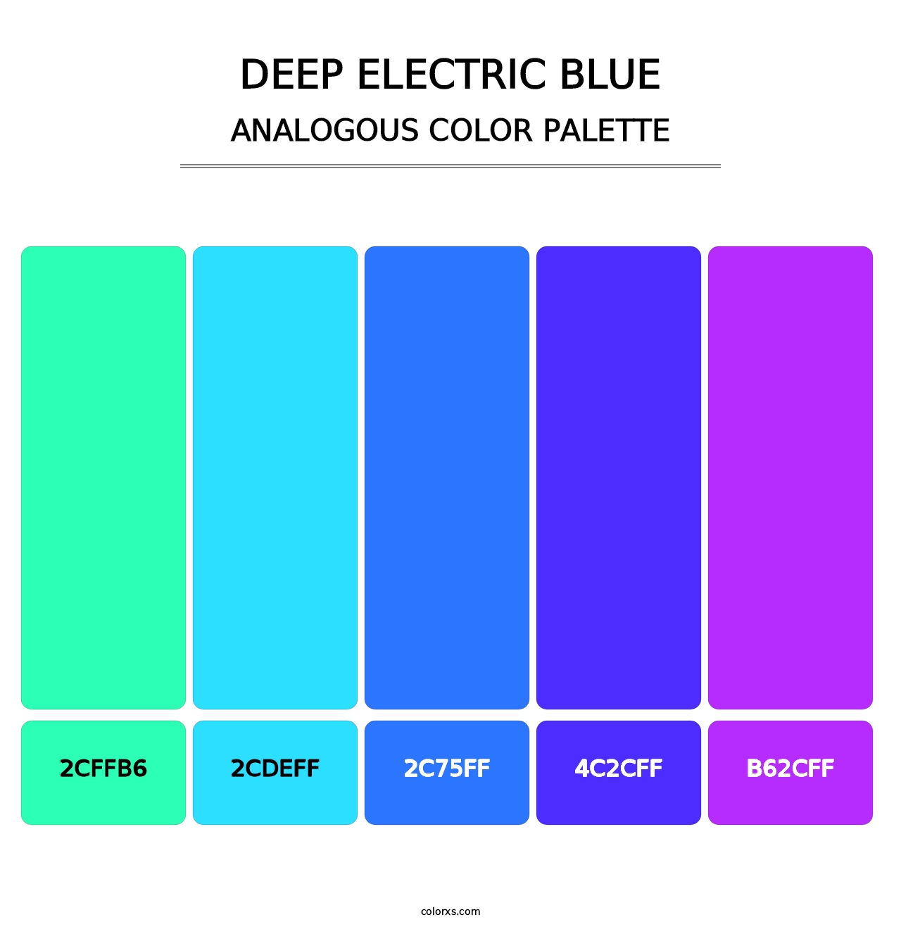 Deep Electric Blue - Analogous Color Palette