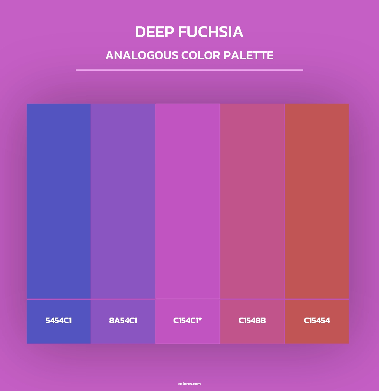 Deep Fuchsia - Analogous Color Palette