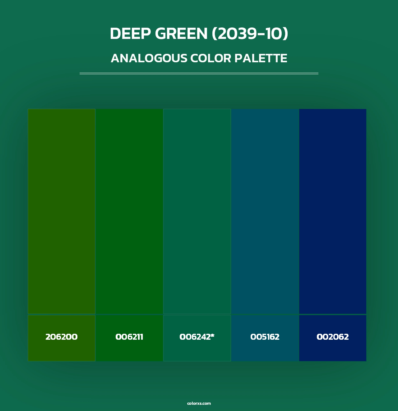Deep Green (2039-10) - Analogous Color Palette