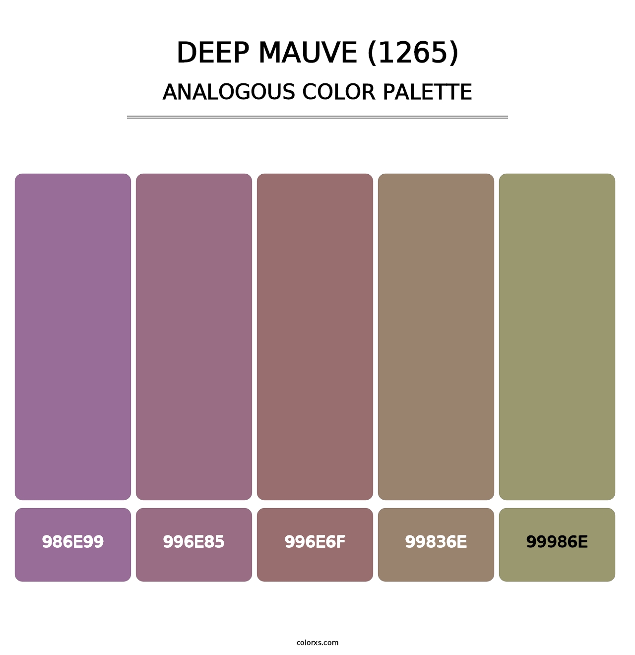 Deep Mauve (1265) - Analogous Color Palette