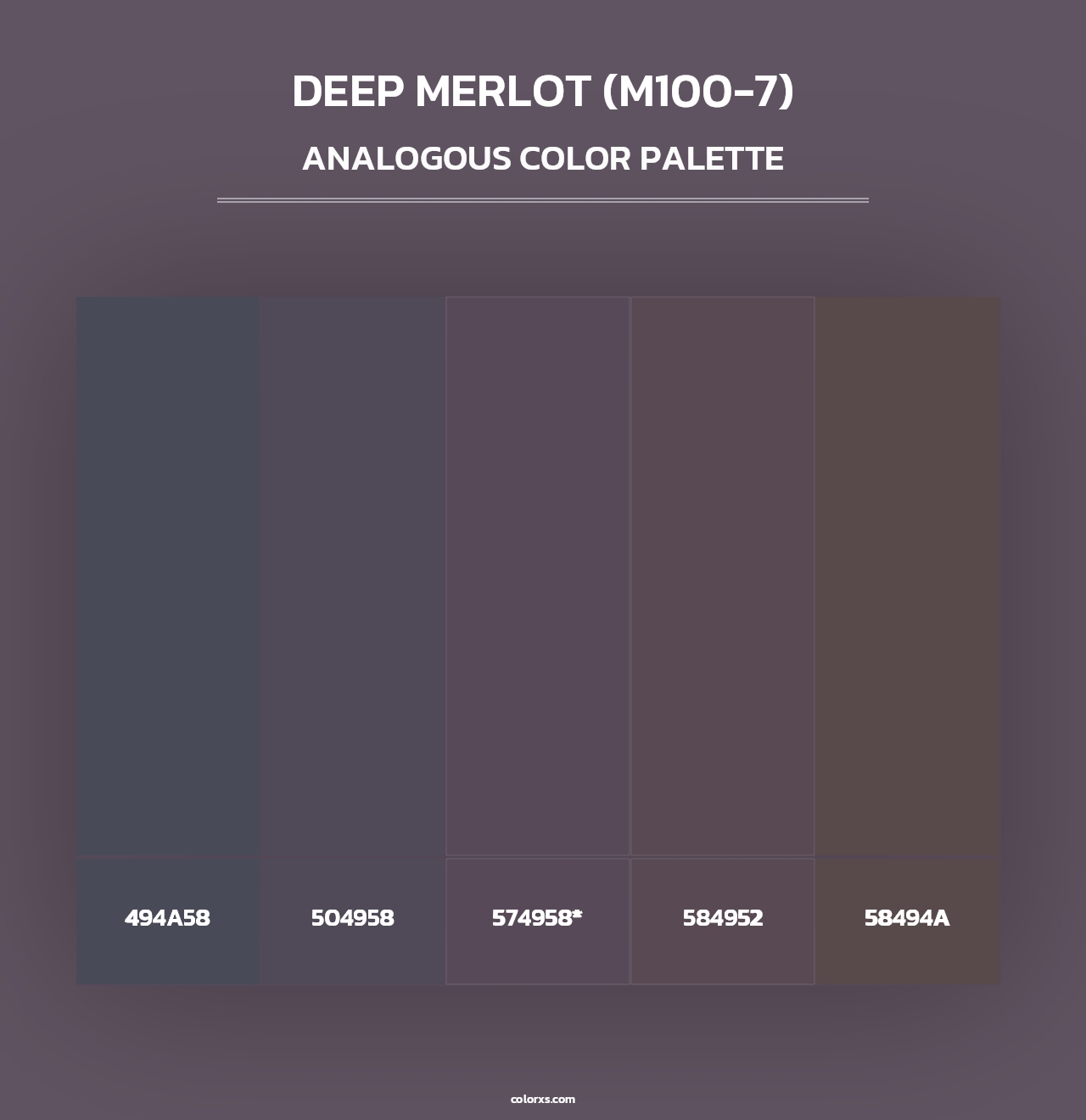 Deep Merlot (M100-7) - Analogous Color Palette