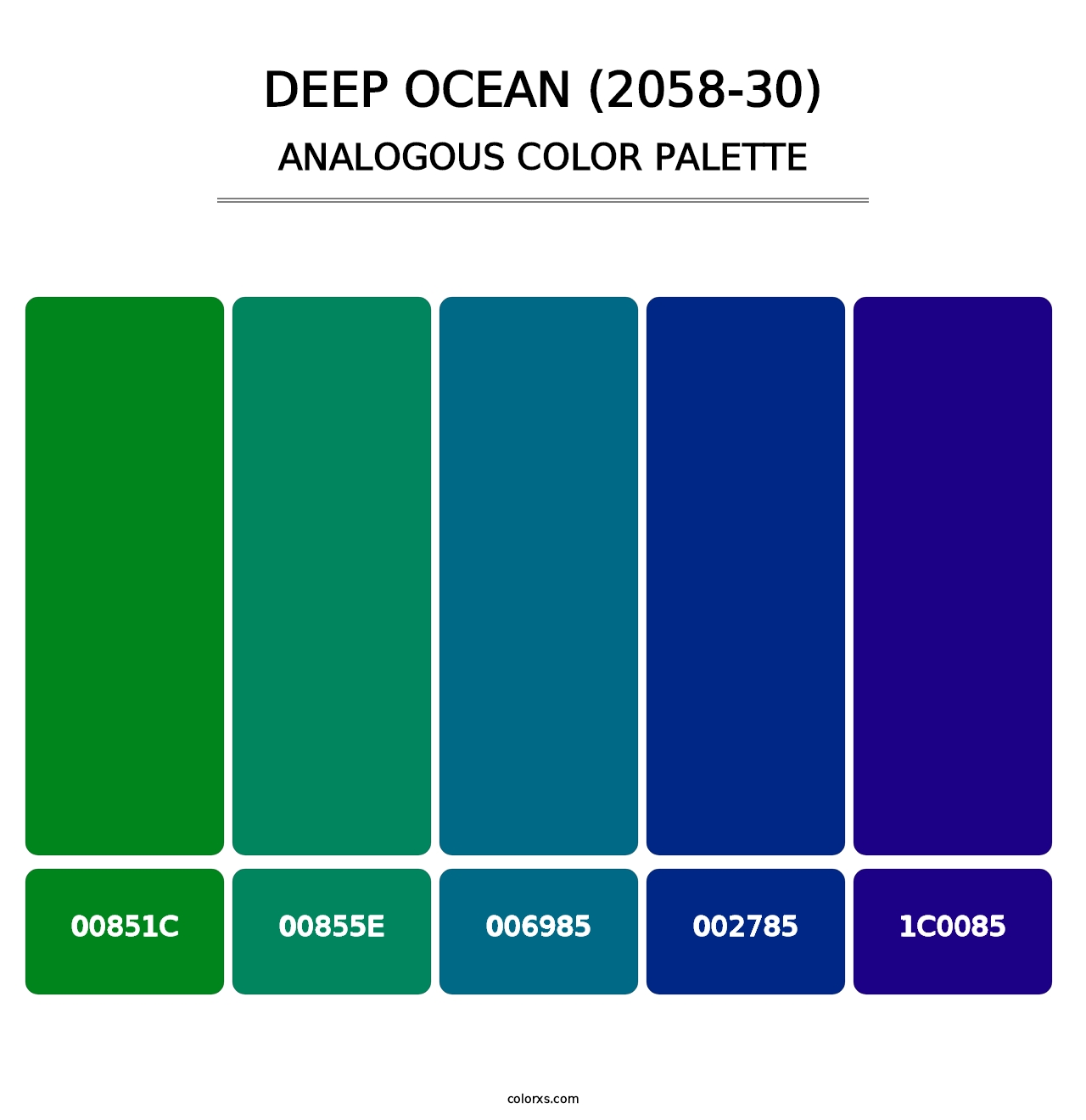 Deep Ocean (2058-30) - Analogous Color Palette