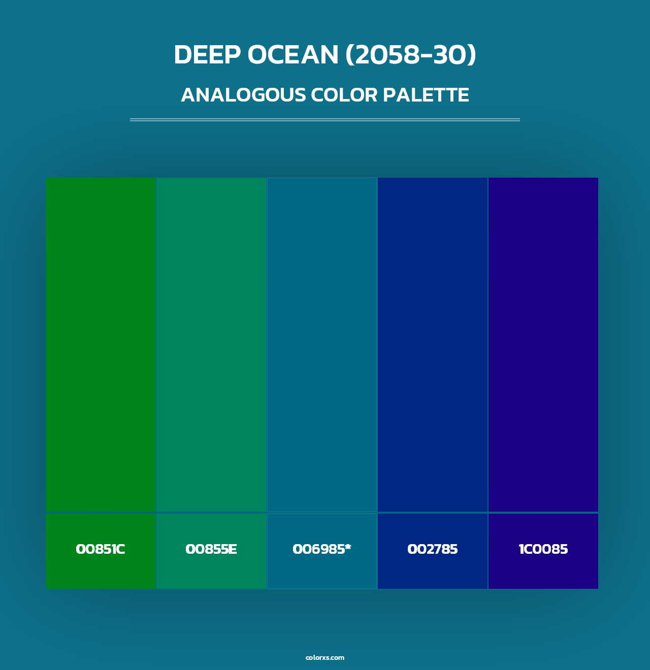Deep Ocean (2058-30) - Analogous Color Palette