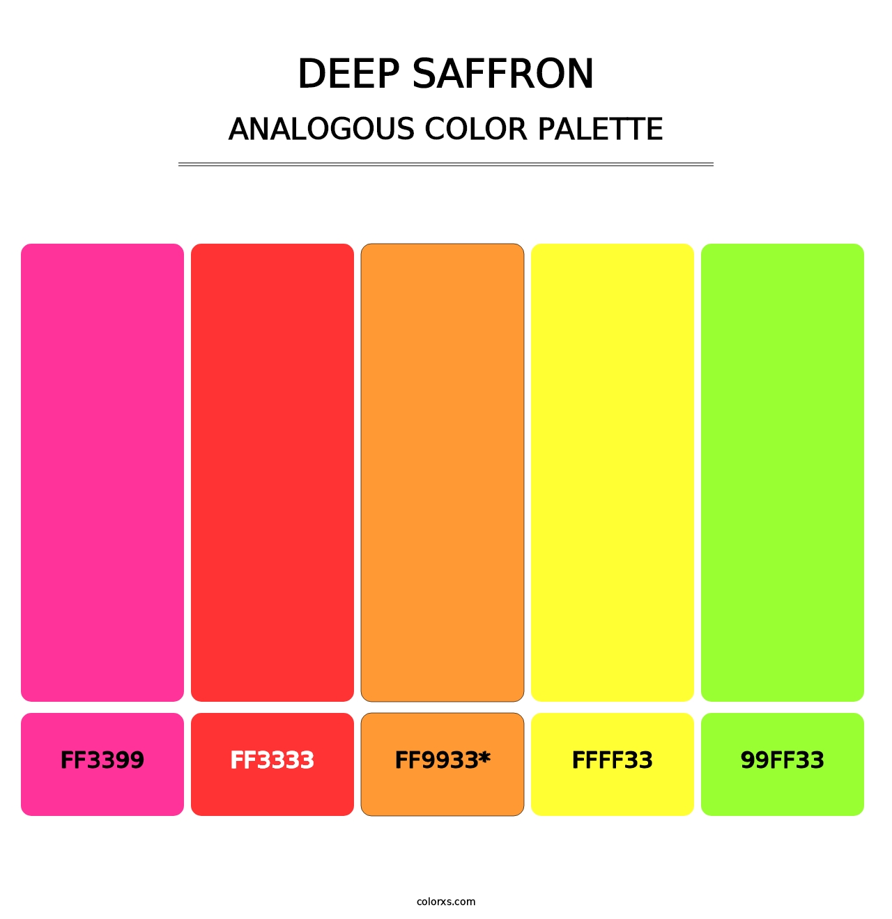 Deep Saffron - Analogous Color Palette