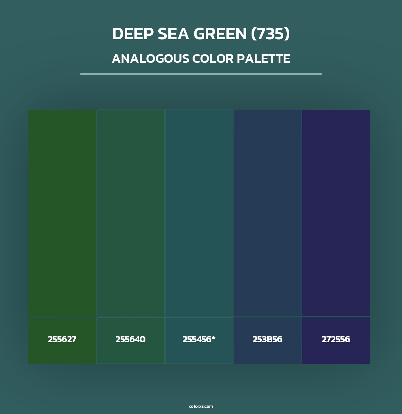 Deep Sea Green (735) - Analogous Color Palette