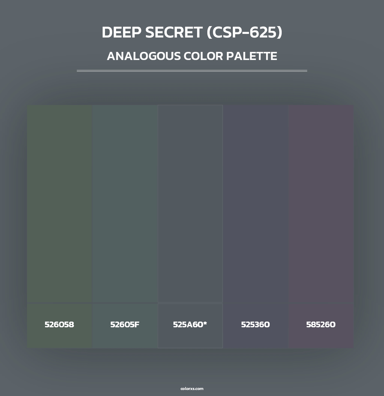 Deep Secret (CSP-625) - Analogous Color Palette