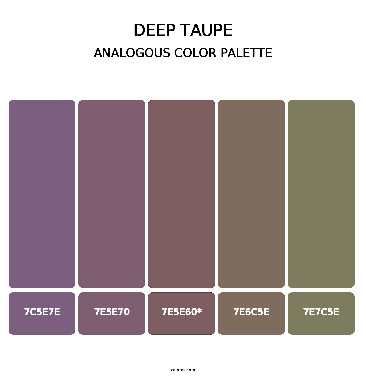 Deep Taupe - Analogous Color Palette