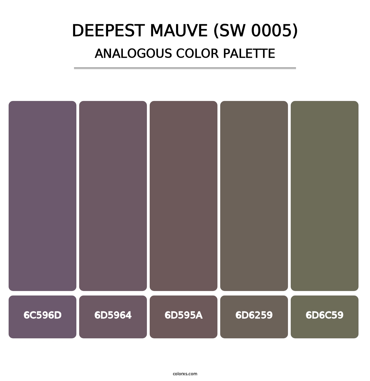 Deepest Mauve (SW 0005) - Analogous Color Palette