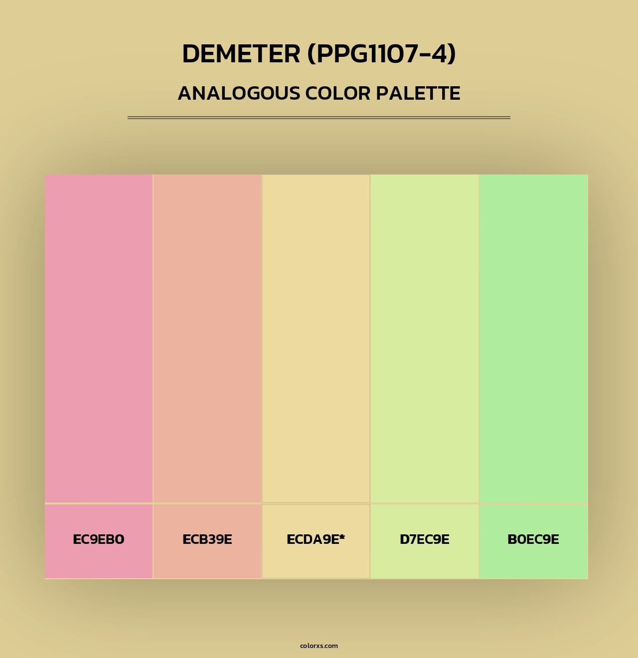 Demeter (PPG1107-4) - Analogous Color Palette