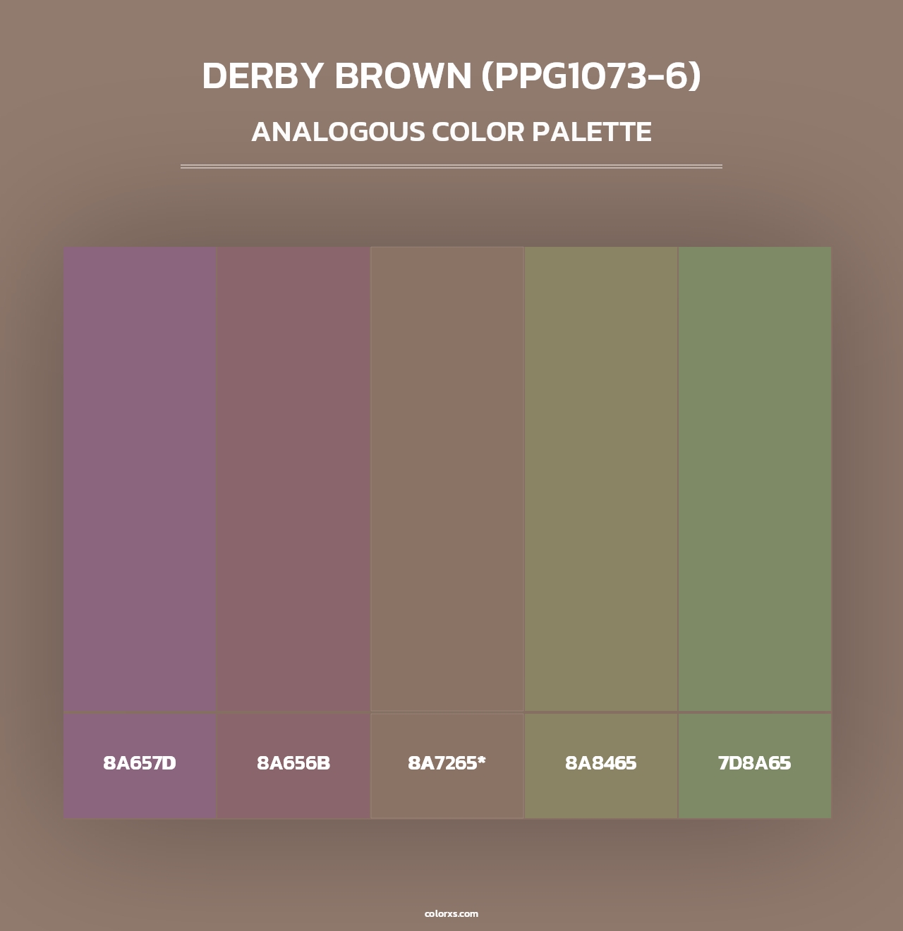 Derby Brown (PPG1073-6) - Analogous Color Palette