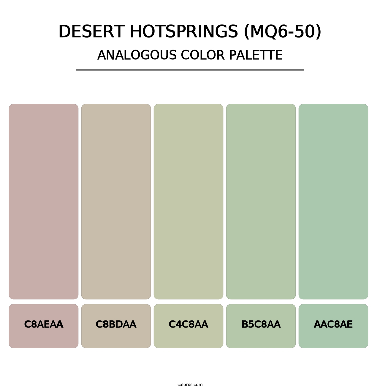 Desert Hotsprings (MQ6-50) - Analogous Color Palette