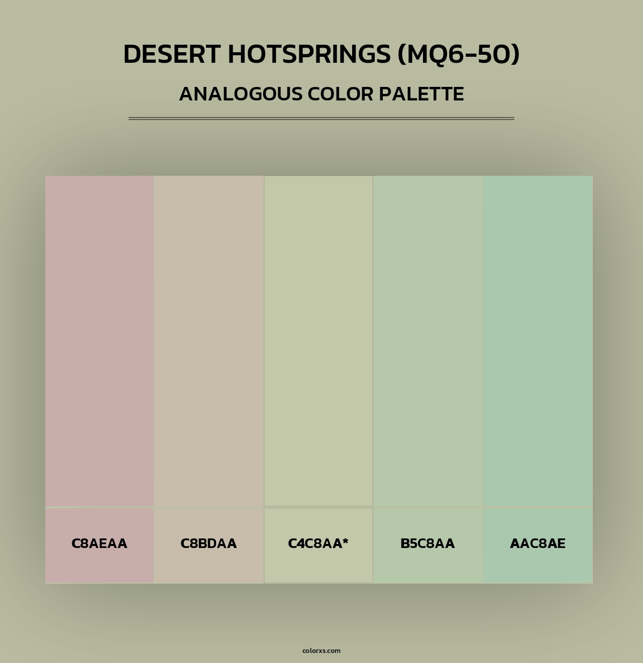 Desert Hotsprings (MQ6-50) - Analogous Color Palette