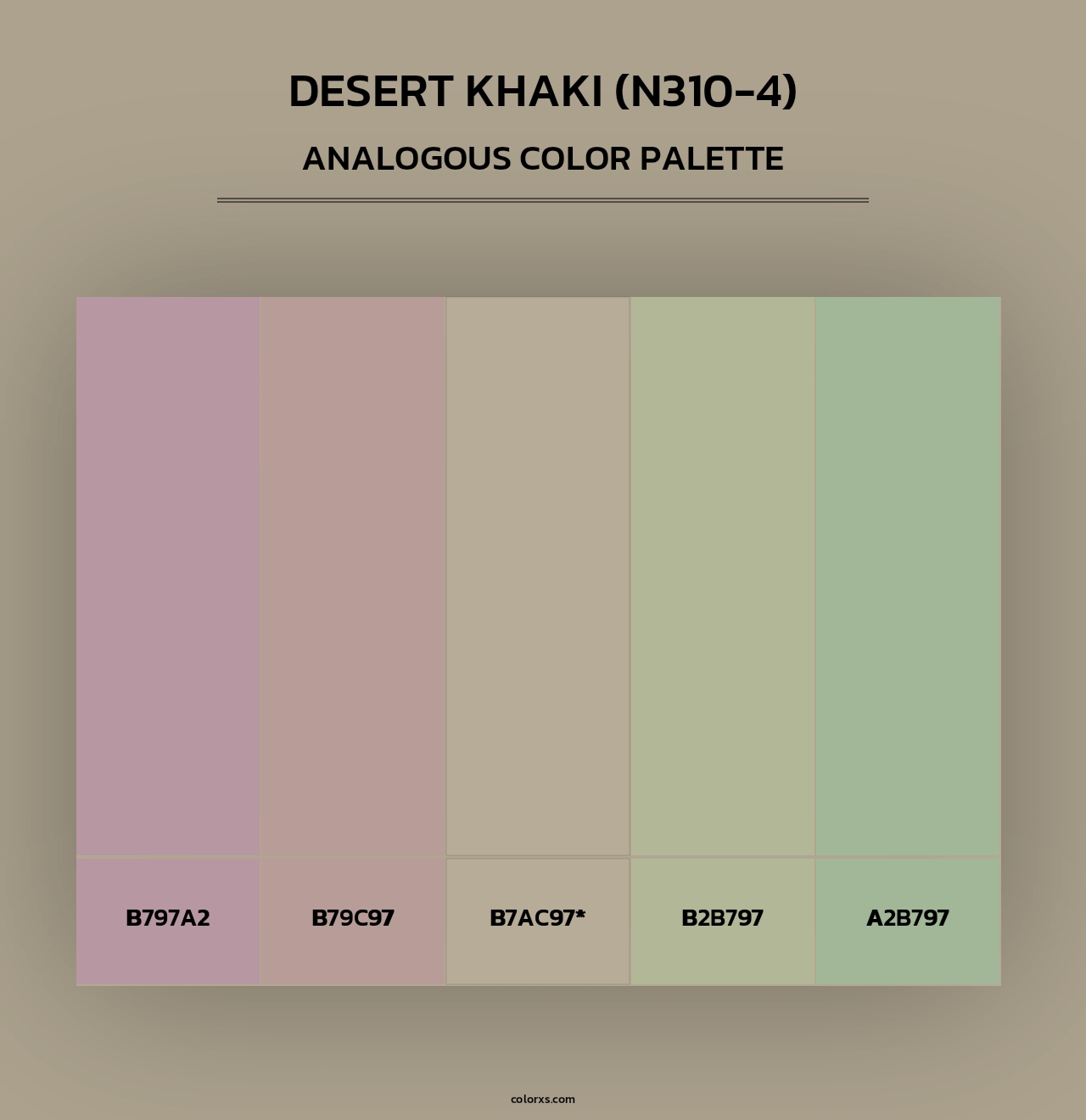 Desert Khaki (N310-4) - Analogous Color Palette