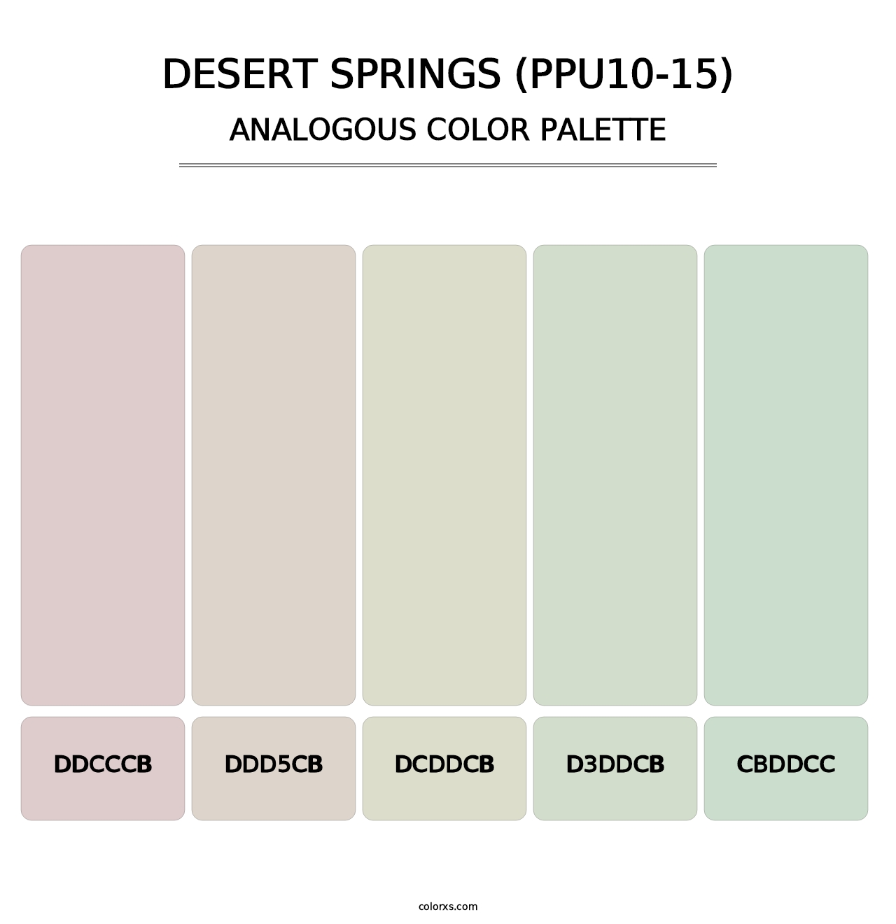 Desert Springs (PPU10-15) - Analogous Color Palette