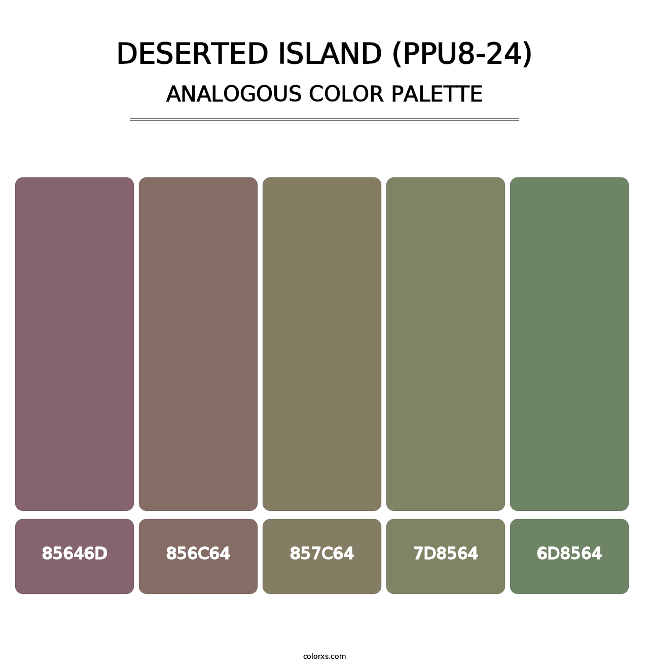 Deserted Island (PPU8-24) - Analogous Color Palette