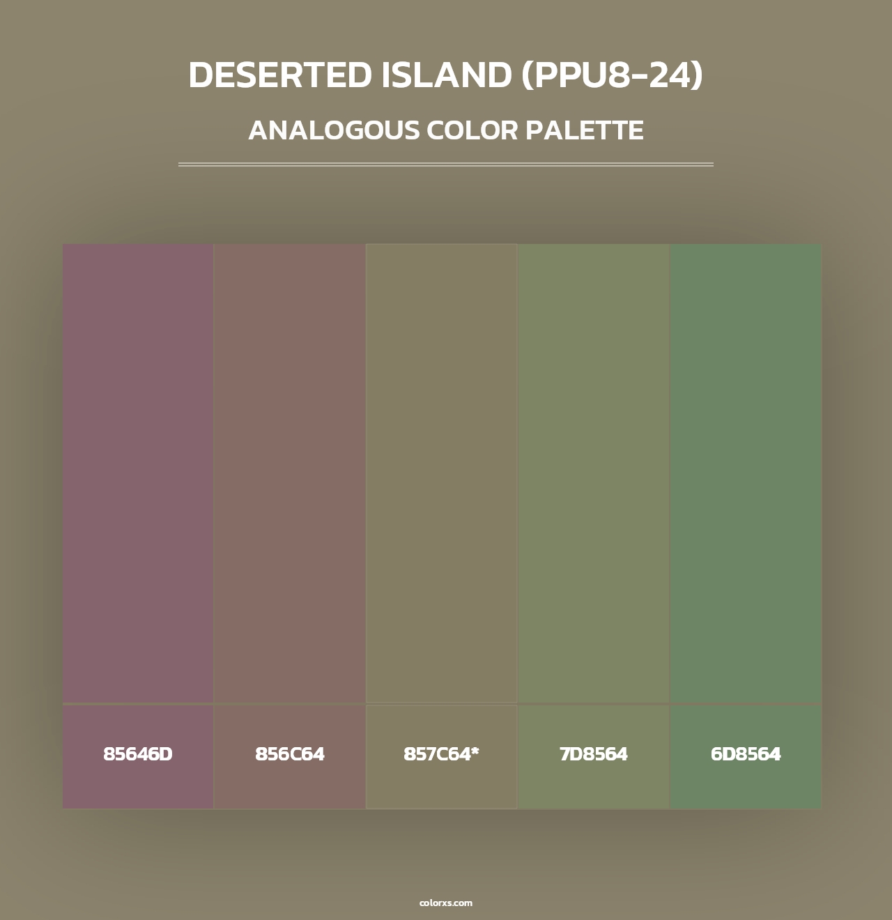 Deserted Island (PPU8-24) - Analogous Color Palette