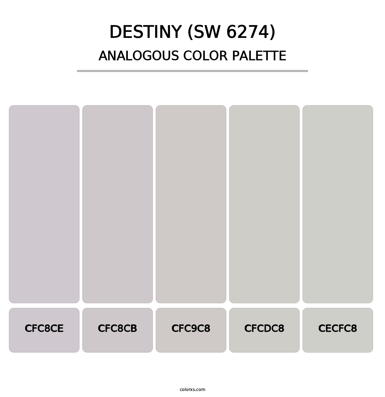 Destiny (SW 6274) - Analogous Color Palette
