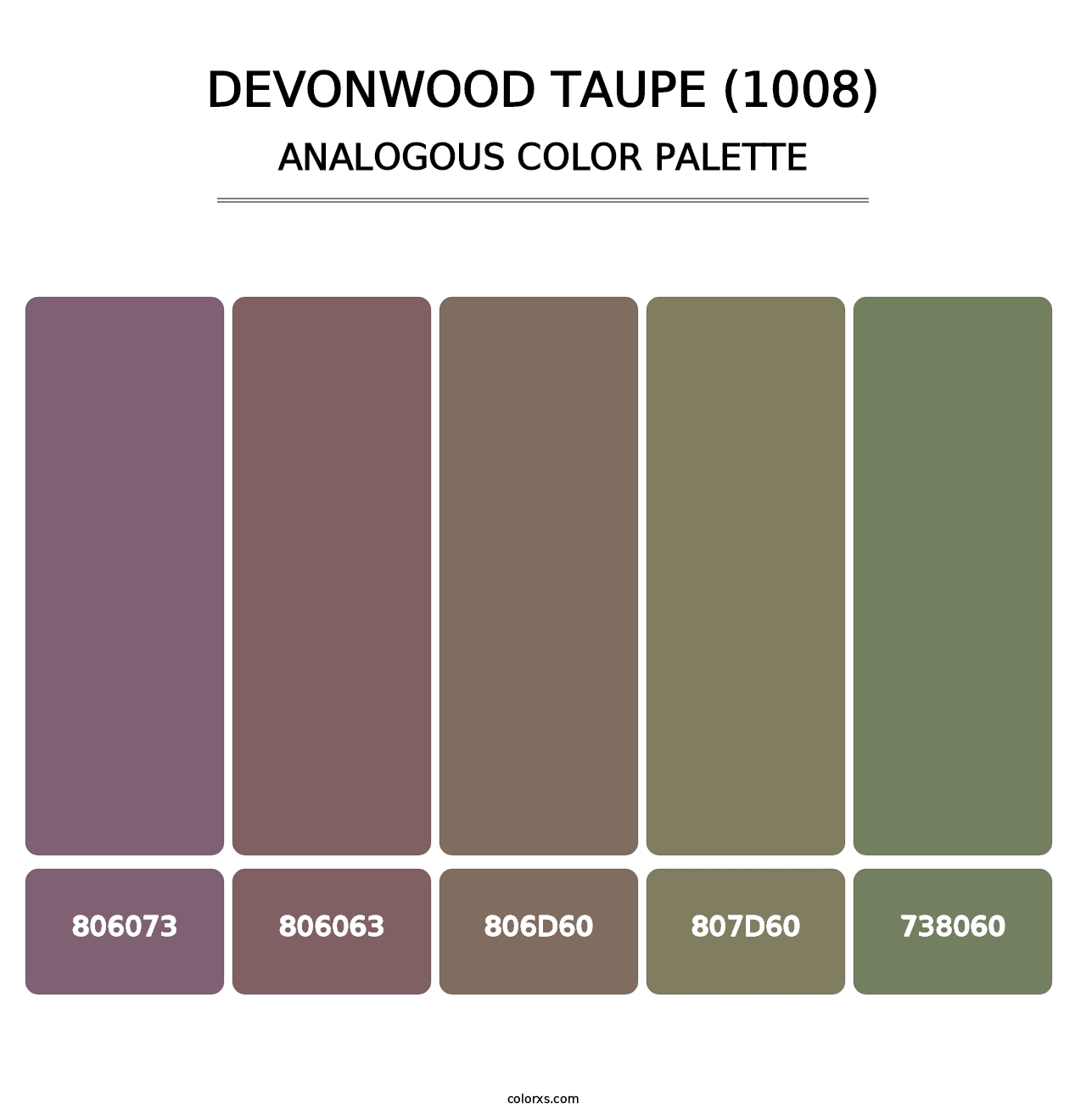 Devonwood Taupe (1008) - Analogous Color Palette