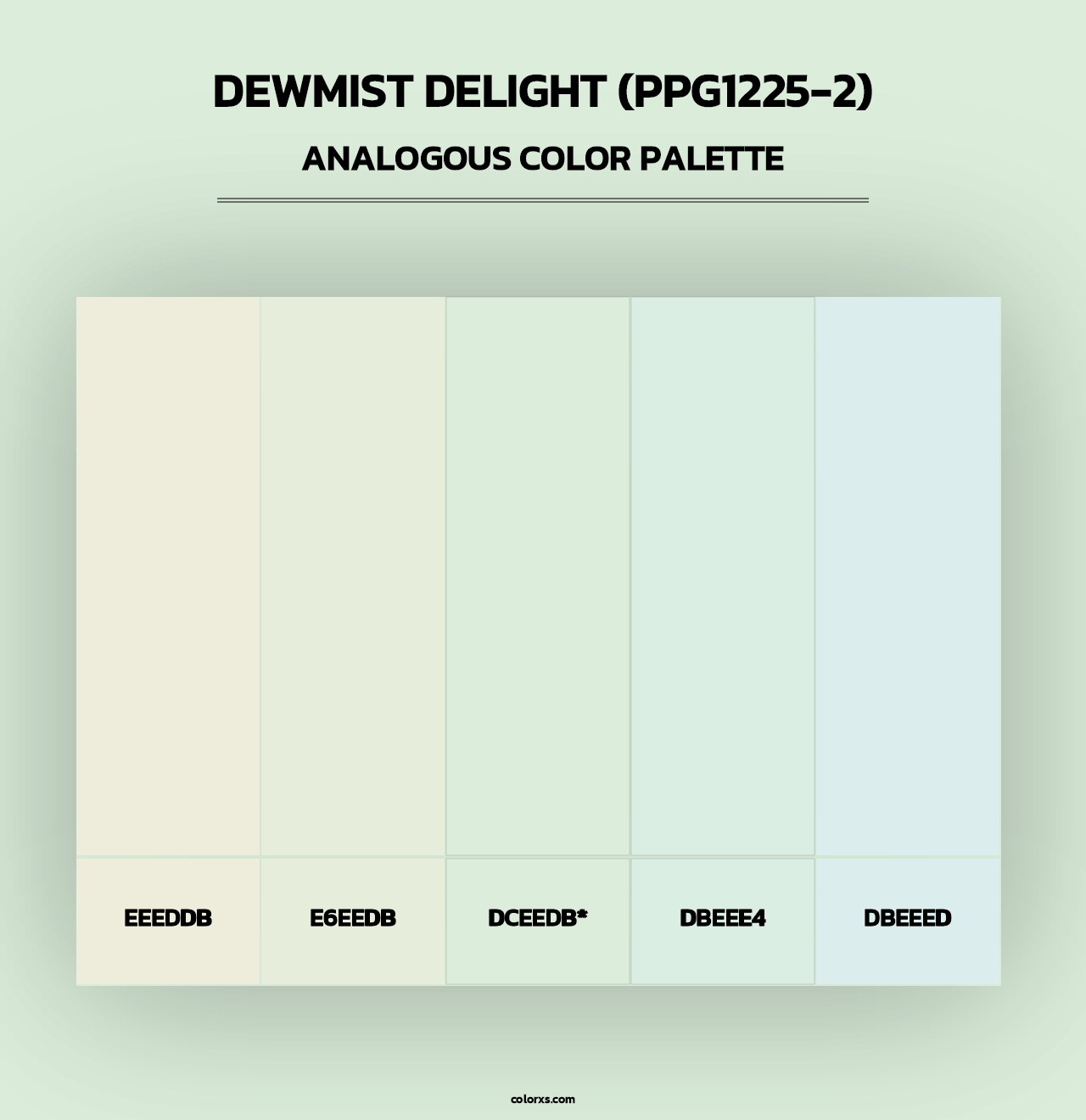 Dewmist Delight (PPG1225-2) - Analogous Color Palette