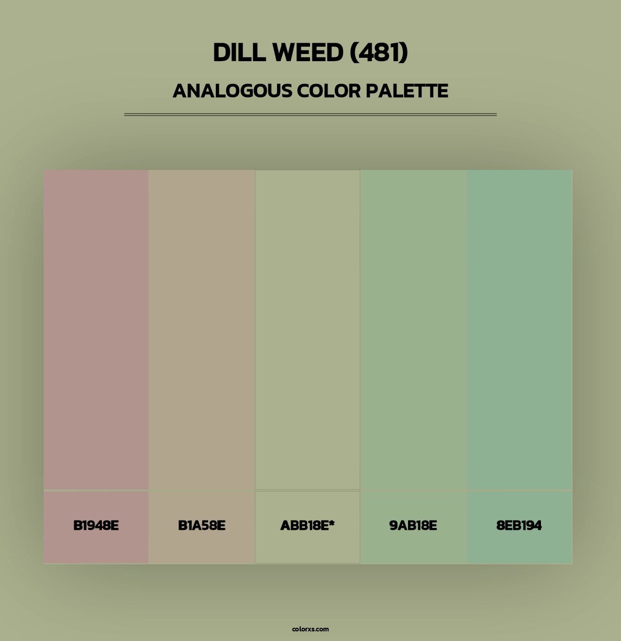 Dill Weed (481) - Analogous Color Palette