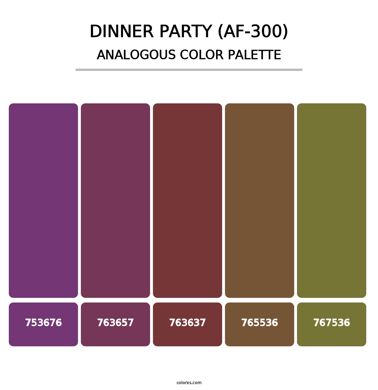 Dinner Party (AF-300) - Analogous Color Palette