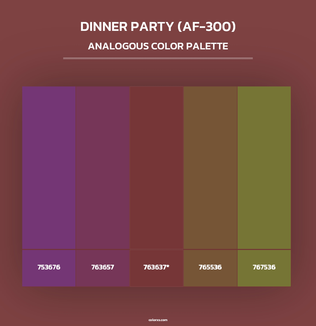 Dinner Party (AF-300) - Analogous Color Palette