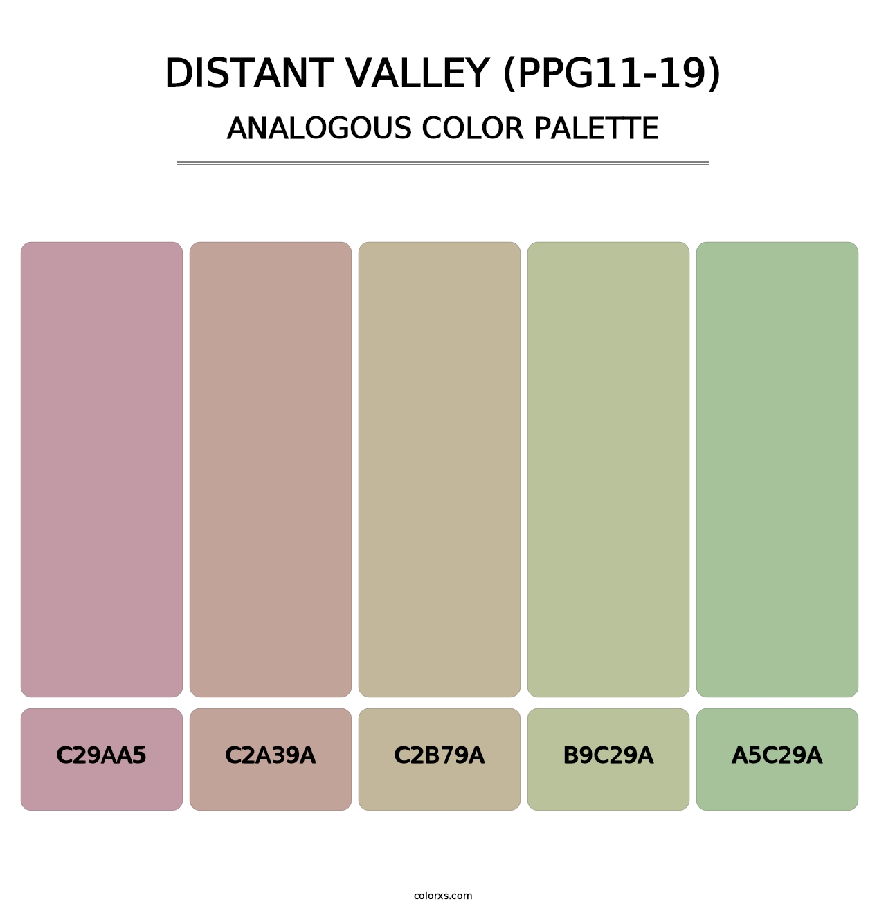 Distant Valley (PPG11-19) - Analogous Color Palette