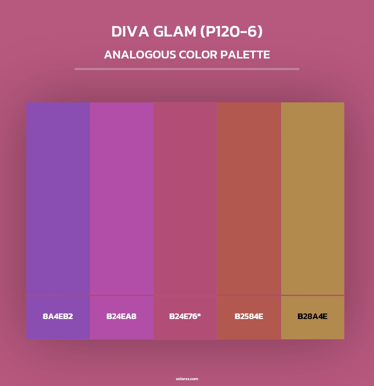 Diva Glam (P120-6) - Analogous Color Palette