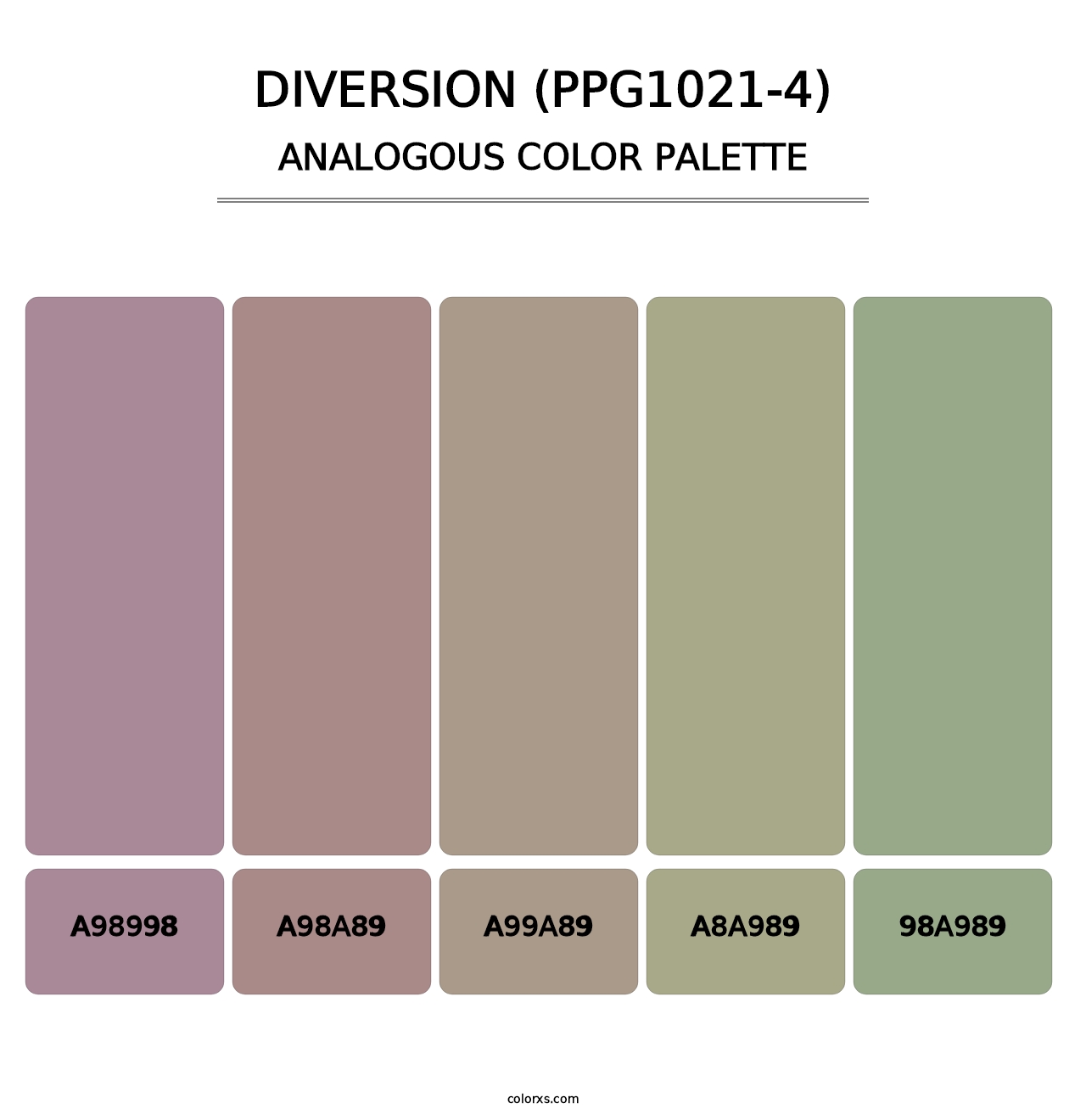 Diversion (PPG1021-4) - Analogous Color Palette