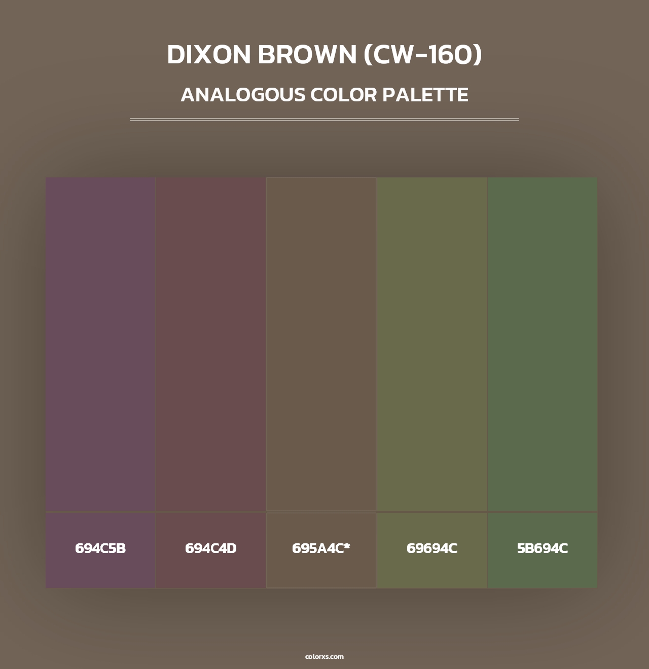 Dixon Brown (CW-160) - Analogous Color Palette