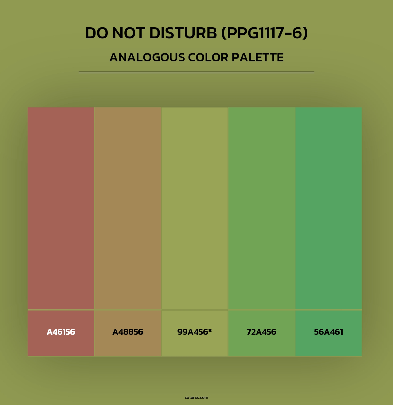 Do Not Disturb (PPG1117-6) - Analogous Color Palette
