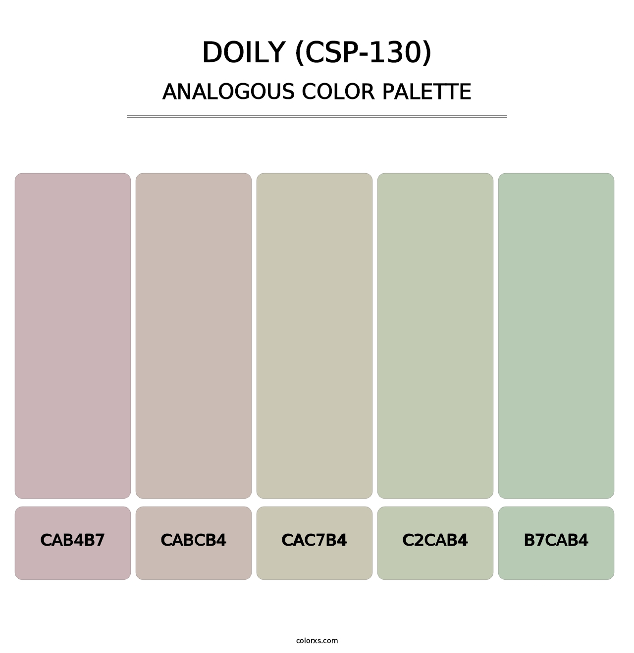 Doily (CSP-130) - Analogous Color Palette