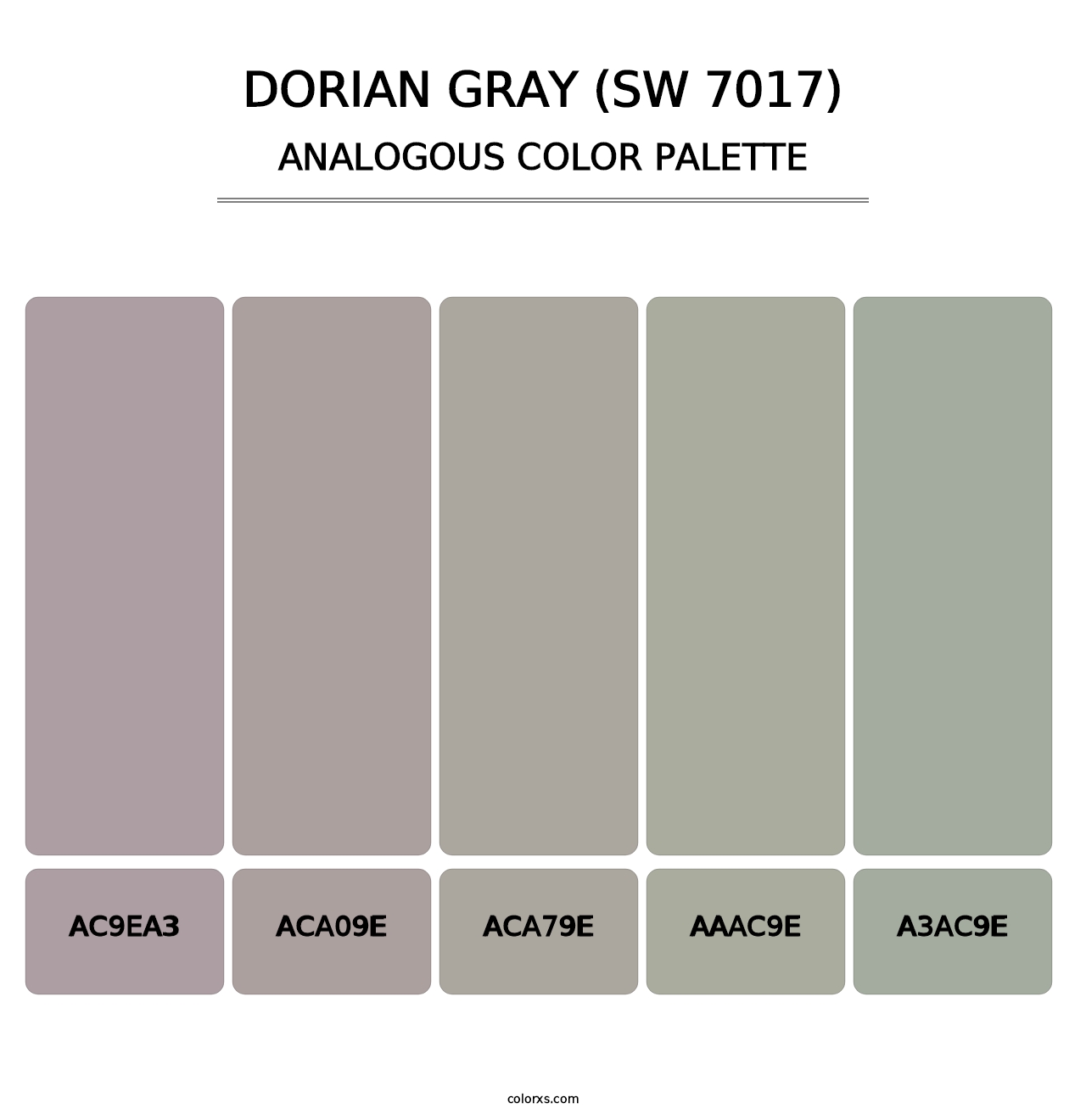 Dorian Gray (SW 7017) - Analogous Color Palette