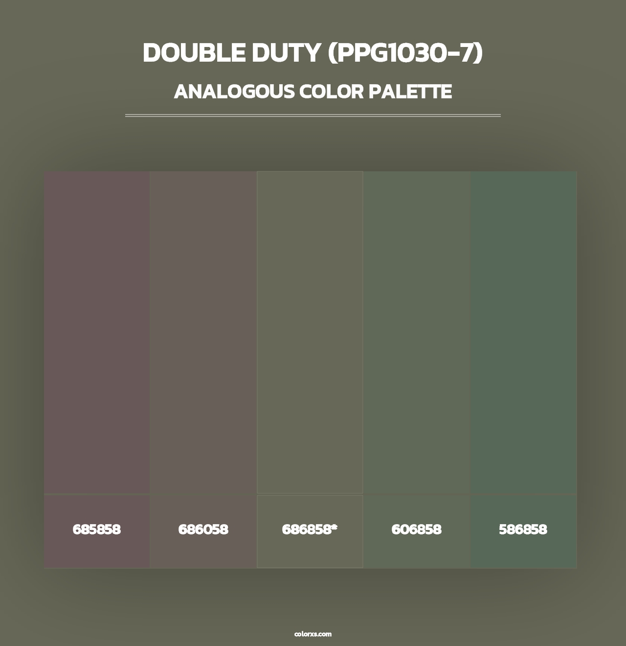 Double Duty (PPG1030-7) - Analogous Color Palette