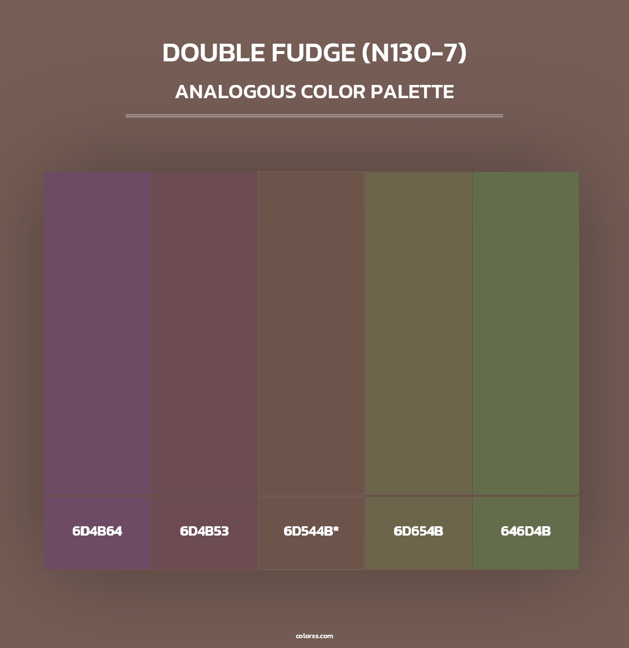 Double Fudge (N130-7) - Analogous Color Palette