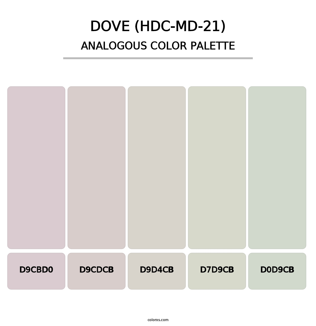 Dove (HDC-MD-21) - Analogous Color Palette