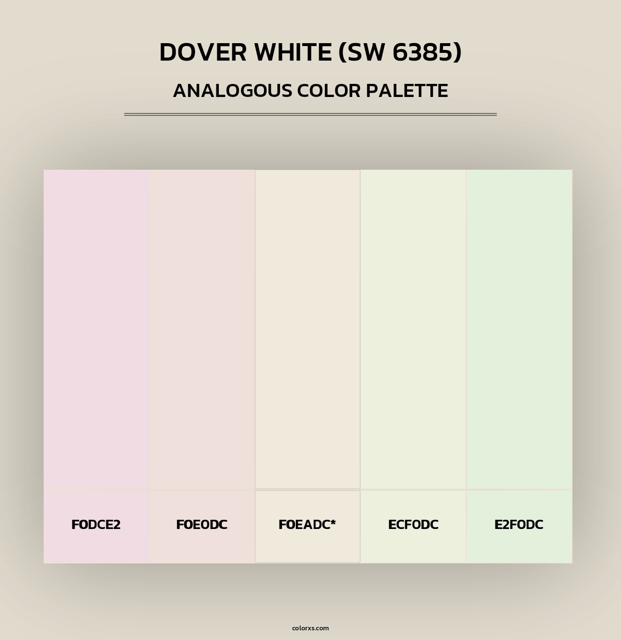 Dover White (SW 6385) - Analogous Color Palette