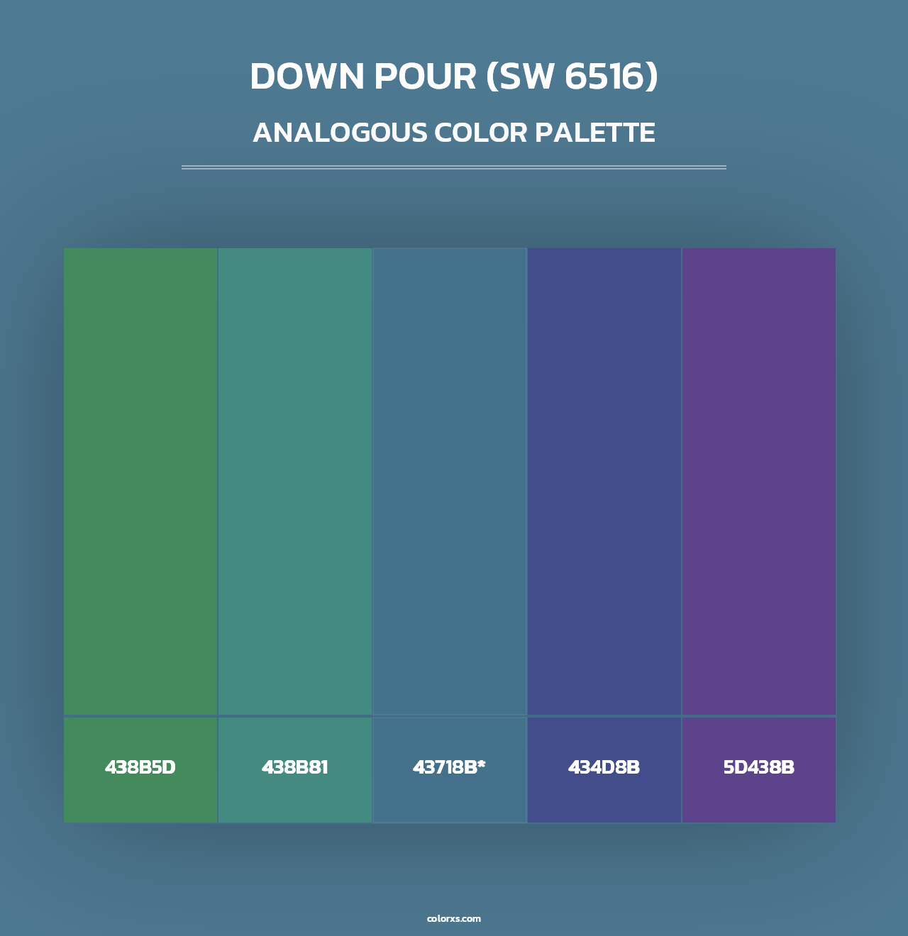 Down Pour (SW 6516) - Analogous Color Palette