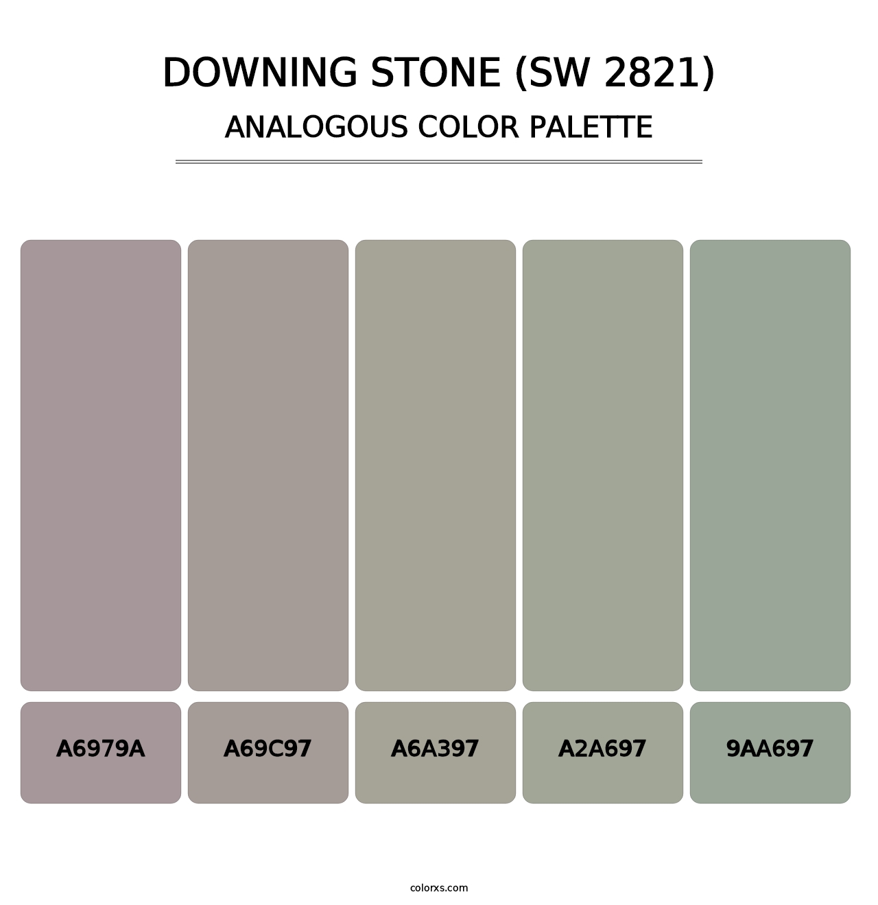 Downing Stone (SW 2821) - Analogous Color Palette