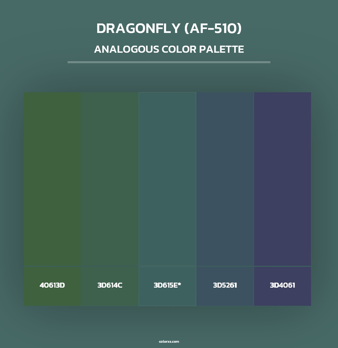 Dragonfly (AF-510) - Analogous Color Palette