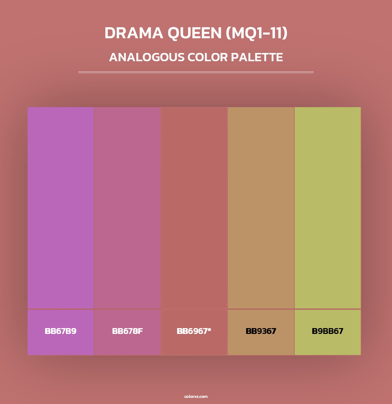Drama Queen (MQ1-11) - Analogous Color Palette