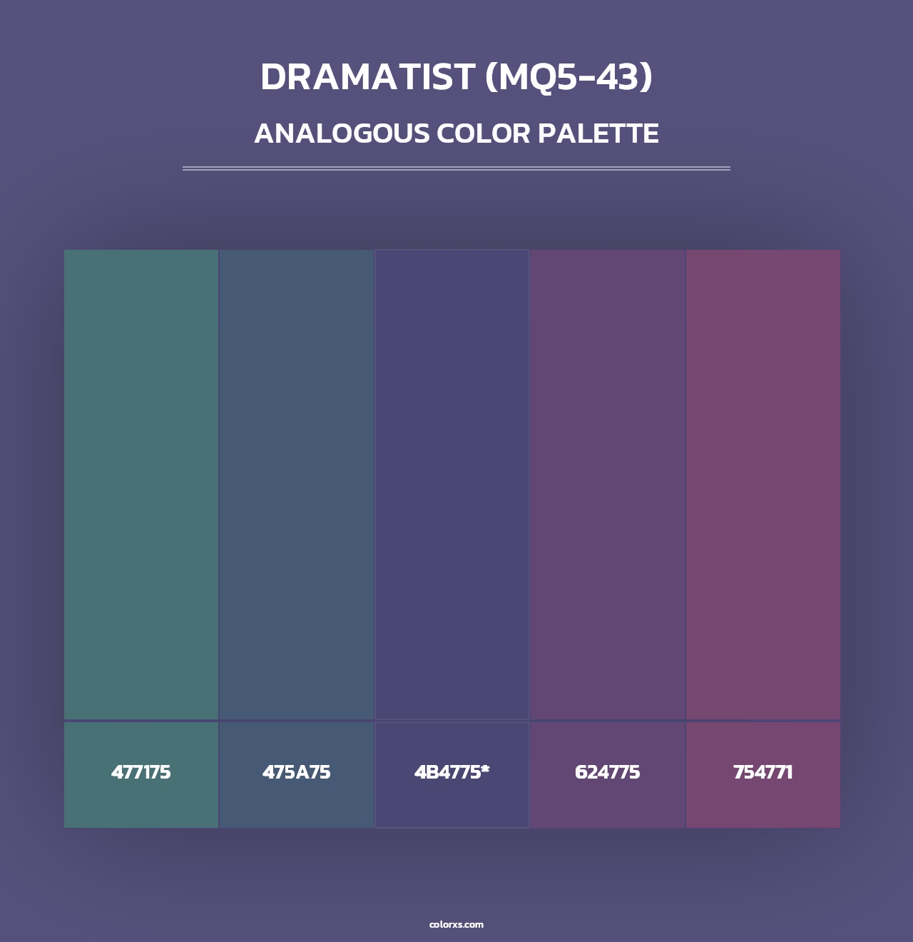 Dramatist (MQ5-43) - Analogous Color Palette