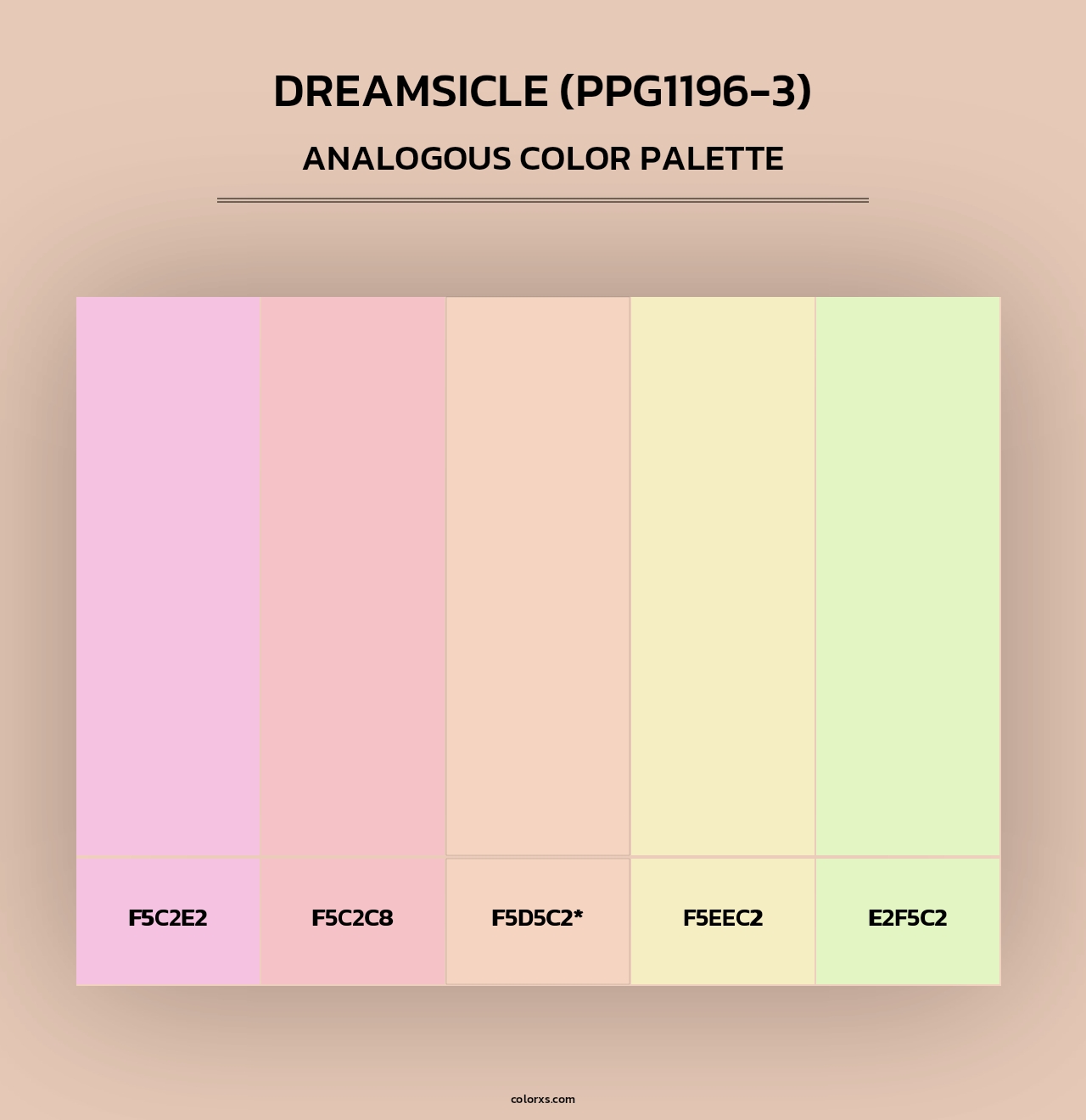Dreamsicle (PPG1196-3) - Analogous Color Palette