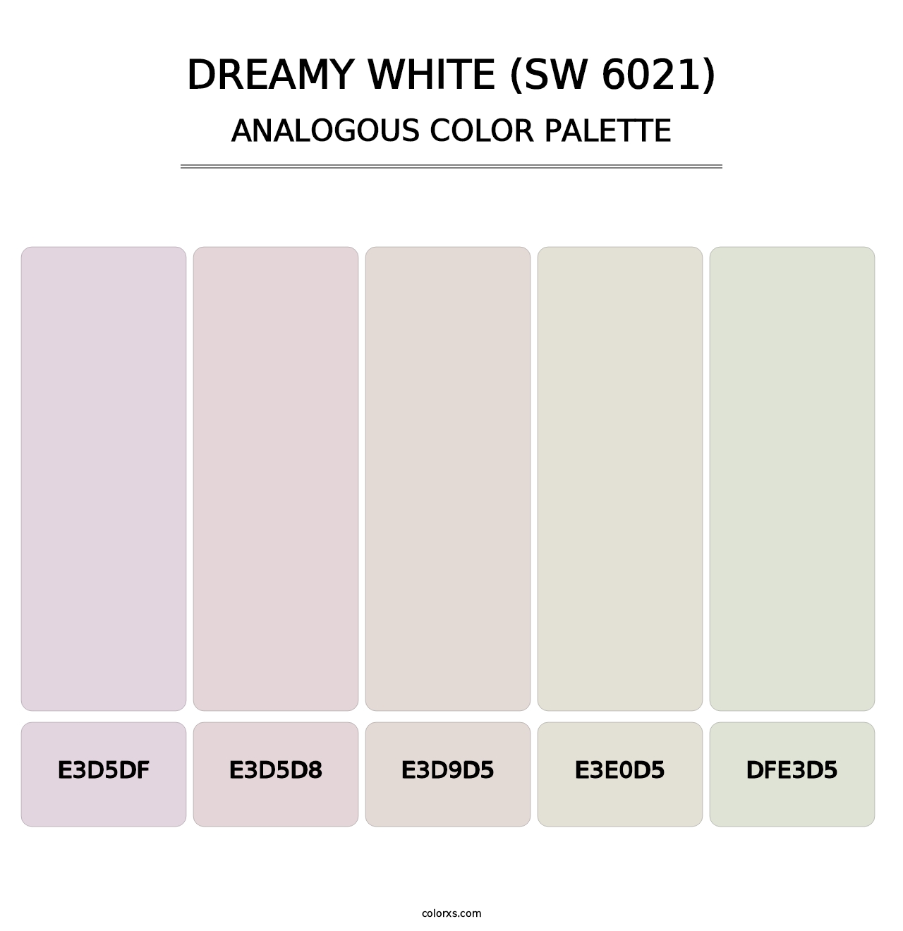 Dreamy White (SW 6021) - Analogous Color Palette