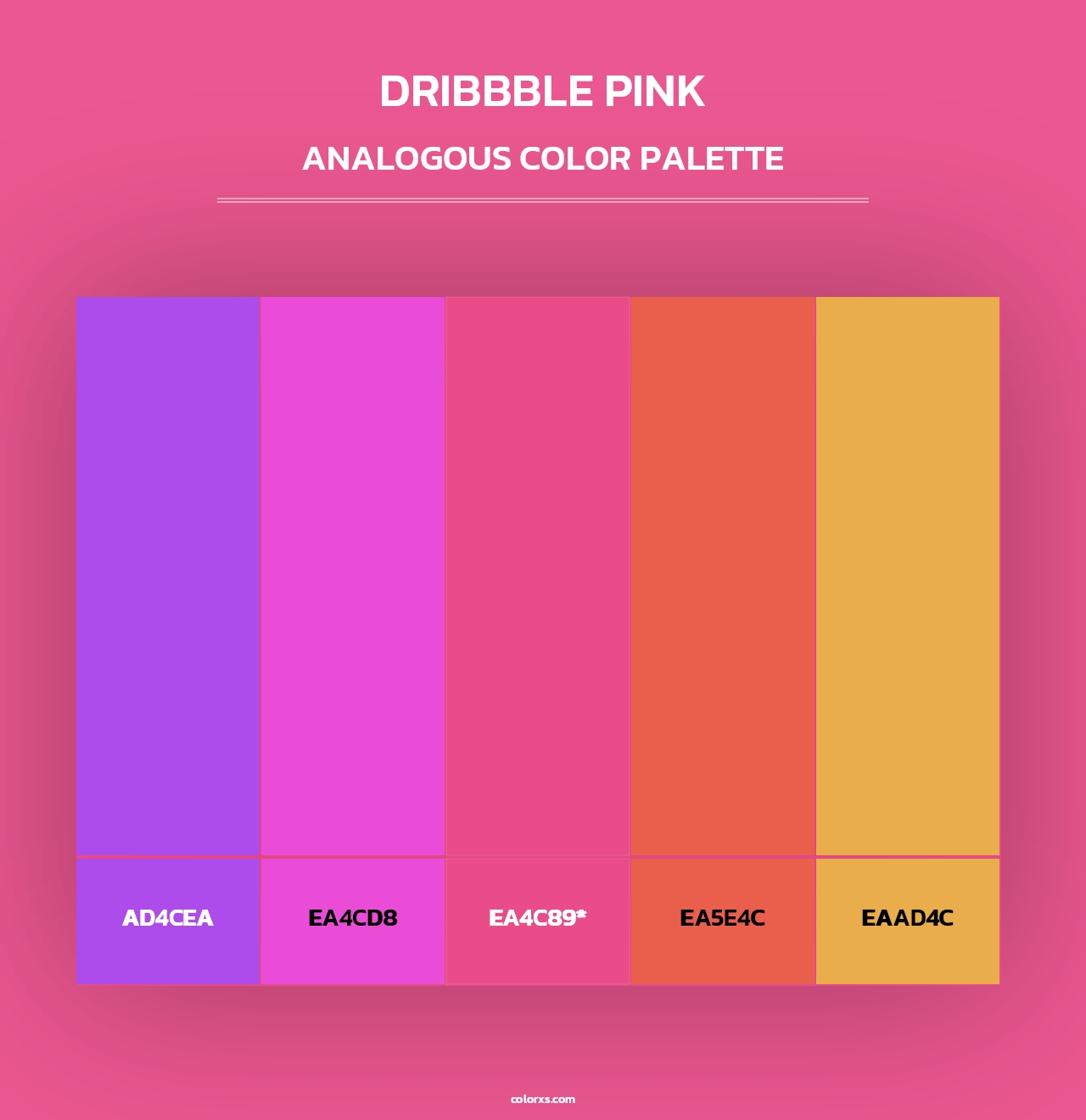 Dribbble Pink - Analogous Color Palette