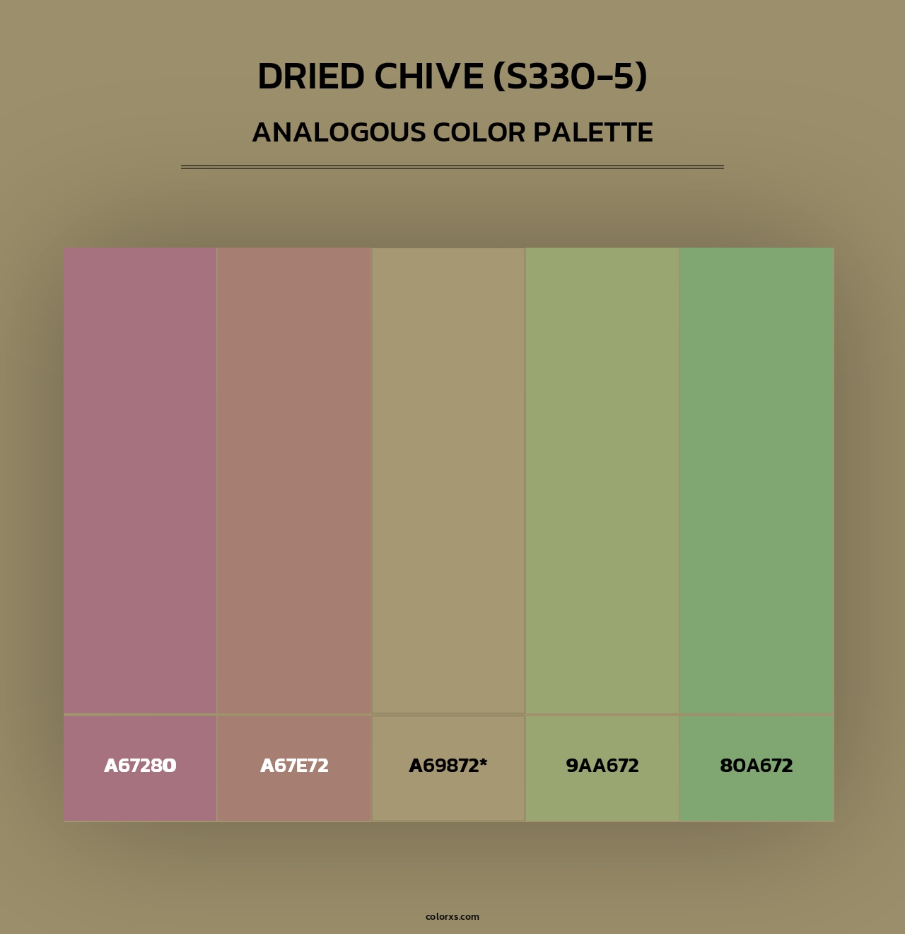 Dried Chive (S330-5) - Analogous Color Palette